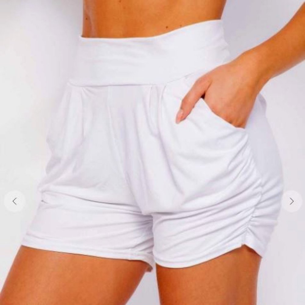 Harem Shorts - White - Small/Medium